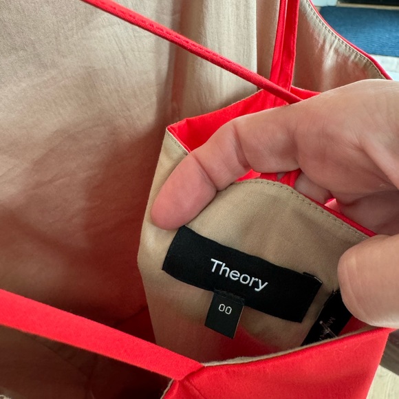 Theory NWT Red Fit and flair strappy dress size 00 - Picture 12 of 12